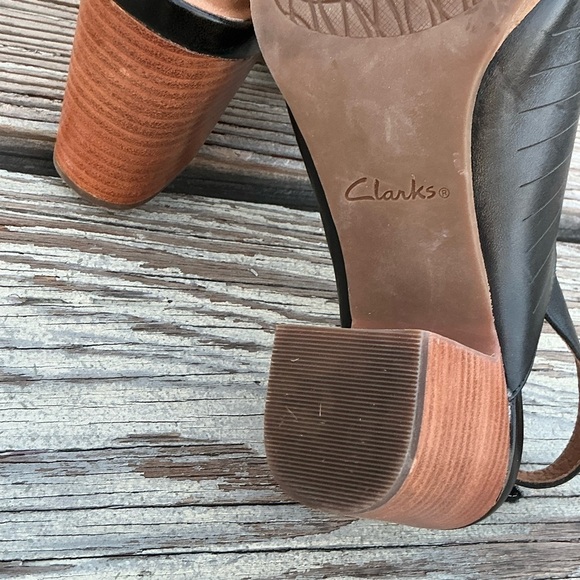 Clarks Black Mules with Decorative Lace Details - Picture 6 of 8